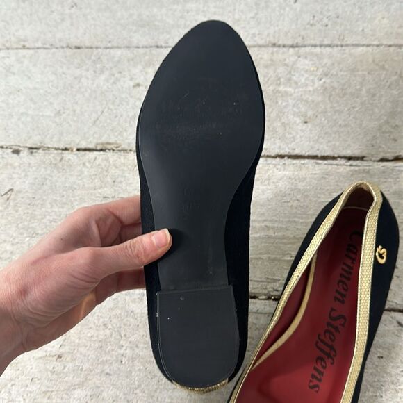 Vintage Carmen Steffens Snake Block Heel Ballet Flat 35/37 USA 6 - Picture 6 of 6